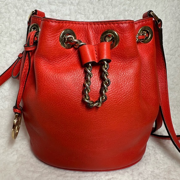 Michael Kors Handbags - Michael Kors Red Bucket Shoulder Bag